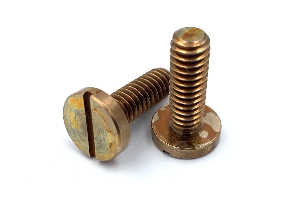 Custom Silicon Bronze Slotted Machine Screws 1/420 X 3/4