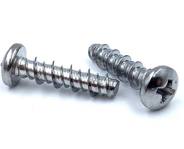 Chrome Plated Phil Pan Hi-Lo Screws – 316 Stainless