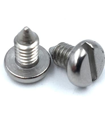Custom Cone Point Screws – 8-32 Slotted Machine Screw In 18-8 Stainless Steel