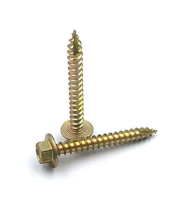 Domestic Custom Sharp Point Wood Screws – Hex Washer Head
