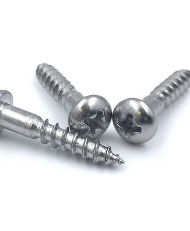 Custom 316 Stainless Round Head Shoulder Wood Screws