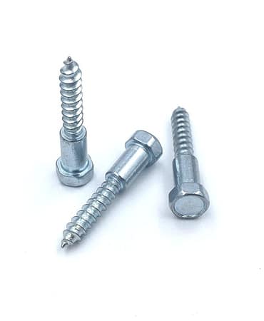 Custom Hex Head Shoulder Wood Screws – Steel Zinc