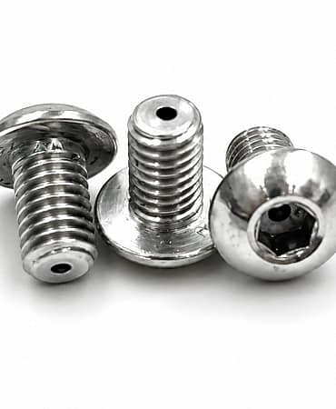 Custom Aluminum Button Socket Vented Screws